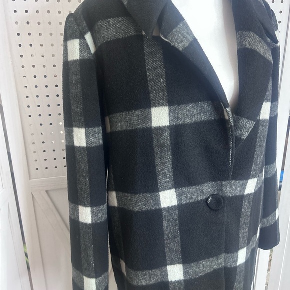 Finders Keepers Revolve Windowpane Plaid Women's Large Black And White Jacket - Picture 13 of 13